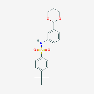 molecular formula C20H25NO4S B299752 4-tert-butyl-N-[3-(1,3-dioxan-2-yl)phenyl]benzenesulfonamide 