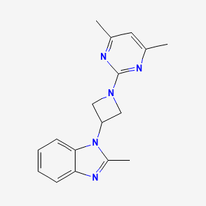 molecular formula C17H19N5 B2997521 1-[1-(4,6-Dimethylpyrimidin-2-yl)azetidin-3-yl]-2-methylbenzimidazole CAS No. 2380168-41-0