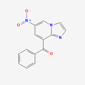 molecular formula C14H9N3O3 B2997522 8-Benzoyl-6-nitroimidazo[1,2-a]pyridine CAS No. 929972-27-0