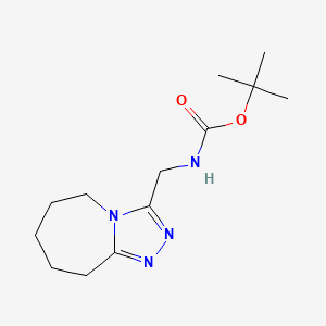 molecular formula C13H22N4O2 B2997528 tert-butyl (6,7,8,9-tetrahydro-5H-[1,2,4]triazolo[4,3-a]azepin-3-ylmethyl)carbamate CAS No. 1779133-02-6