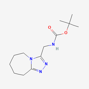 molecular formula C13H22N4O2 B2997528 叔丁基（6,7,8,9-四氢-5H-[1,2,4]三唑并[4,3-a]氮杂菲-3-基甲基）氨基甲酸酯 CAS No. 1779133-02-6