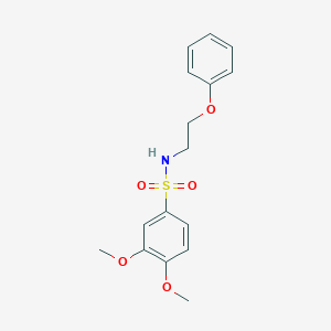 molecular formula C16H19NO5S B299753 3,4-dimethoxy-N-(2-phenoxyethyl)benzenesulfonamide 