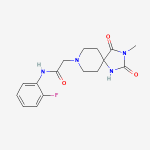 molecular formula C16H19FN4O3 B2997531 N-(2-氟苯基)-2-(3-甲基-2,4-二氧代-1,3,8-三氮杂螺[4.5]癸-8-基)乙酰胺 CAS No. 942006-26-0