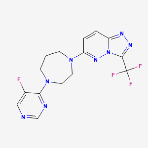 B2997548 6-[4-(5-Fluoropyrimidin-4-yl)-1,4-diazepan-1-yl]-3-(trifluoromethyl)-[1,2,4]triazolo[4,3-b]pyridazine CAS No. 2380043-61-6