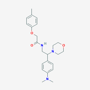 molecular formula C23H31N3O3 B2997559 N-(2-(4-(二甲氨基)苯基)-2-吗啉基乙基)-2-(对甲苯氧基)乙酰胺 CAS No. 946340-56-3