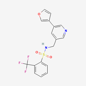 N-((5-(furan-3-yl)pyridin-3-yl)methyl)-2-(trifluoromethyl)benzenesulfonamide