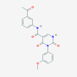 molecular formula C20H17N3O5 B2997631 N-(3-acetylphenyl)-3-(3-methoxyphenyl)-2,4-dioxo-1,2,3,4-tetrahydropyrimidine-5-carboxamide CAS No. 863612-74-2