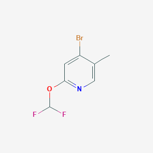 molecular formula C7H6BrF2NO B2997637 4-Bromo-2-(difluoromethoxy)-5-methylpyridine CAS No. 1805592-30-6