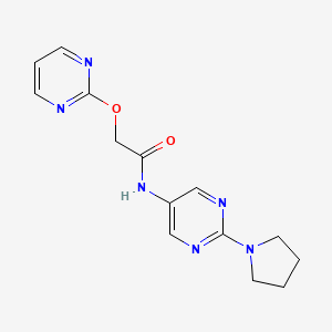 2-(pyrimidin-2-yloxy)-N-(2-(pyrrolidin-1-yl)pyrimidin-5-yl)acetamide