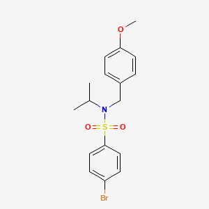 molecular formula C17H20BrNO3S B2997640 4-溴-N-异丙基-N-(4-甲氧基苄基)苯磺酰胺 CAS No. 1820618-16-3