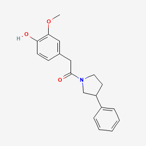 2-(4-Hydroxy-3-methoxyphenyl)-1-(3-phenylpyrrolidin-1-yl)ethanone