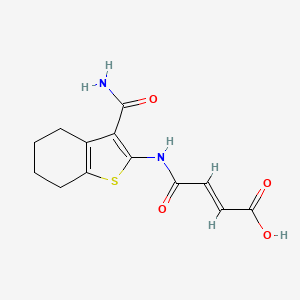 (E)-4-[(3-carbamoyl-4,5,6,7-tetrahydro-1-benzothiophen-2-yl)amino]-4-oxobut-2-enoic acid