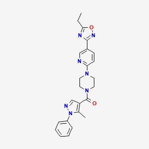 (4-(5-(5-ethyl-1,2,4-oxadiazol-3-yl)pyridin-2-yl)piperazin-1-yl)(5-methyl-1-phenyl-1H-pyrazol-4-yl)methanone