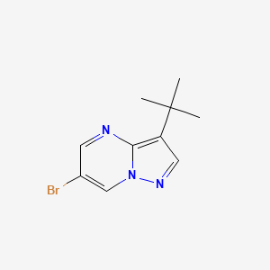 molecular formula C10H12BrN3 B2997656 6-Bromo-3-tert-butylpyrazolo[1,5-a]pyrimidine CAS No. 1379349-89-9