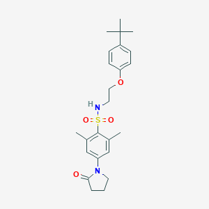 molecular formula C24H32N2O4S B299768 N-[2-(4-tert-butylphenoxy)ethyl]-2,6-dimethyl-4-(2-oxo-1-pyrrolidinyl)benzenesulfonamide 