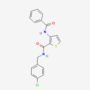 3-benzamido-N-[(4-chlorophenyl)methyl]thiophene-2-carboxamide
