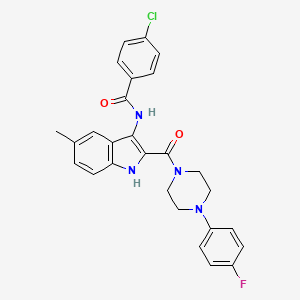 N-[3-chloro-4-(5-phenyl-1,3,4-oxadiazol-2-yl)phenyl]-N'-(4-fluorophenyl)urea