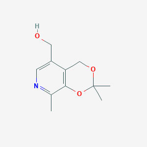 molecular formula C11H15NO3 B029977 (2,2,8-三甲基-4H-[1,3]二噁杂环[4,5-c]吡啶-5-基)甲醇 CAS No. 1136-52-3