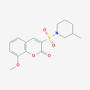 molecular formula C16H19NO5S B2997711 8-methoxy-3-((3-methylpiperidin-1-yl)sulfonyl)-2H-chromen-2-one CAS No. 950280-55-4