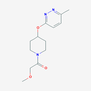 molecular formula C13H19N3O3 B2997719 2-Methoxy-1-(4-((6-methylpyridazin-3-yl)oxy)piperidin-1-yl)ethanone CAS No. 1798024-92-6
