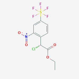 Ethyl (2R)-2-chloro-2-[2-nitro-4-(pentafluoro-lambda6-sulfanyl)phenyl]acetate