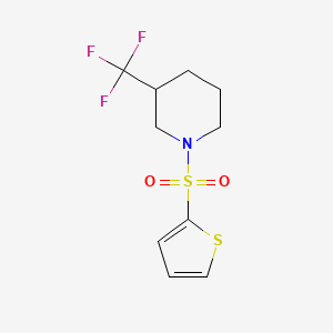 molecular formula C10H12F3NO2S2 B2997724 1-(Thiophen-2-ylsulfonyl)-3-(trifluoromethyl)piperidine CAS No. 325702-34-9