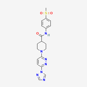 1-(6-(1H-1,2,4-triazol-1-yl)pyridazin-3-yl)-N-(4-(methylsulfonyl)phenyl)piperidine-4-carboxamide