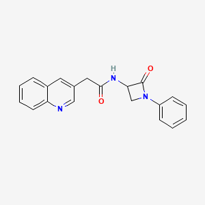 N-(2-oxo-1-phenylazetidin-3-yl)-2-(quinolin-3-yl)acetamide