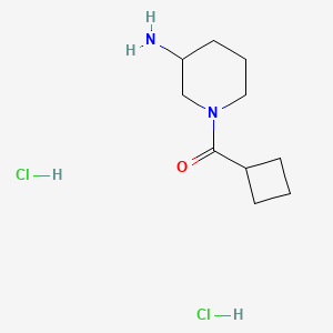 molecular formula C10H20Cl2N2O B2997734 (3-氨基哌啶-1-基)-环丁基甲酮；二盐酸盐 CAS No. 2411289-52-4