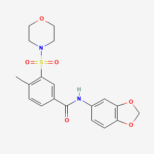 N-(1,3-benzodioxol-5-yl)-4-methyl-3-(morpholin-4-ylsulfonyl)benzamide