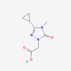 2-(3-Cyclopropyl-4-methyl-5-oxo-1,2,4-triazol-1-yl)acetic acid