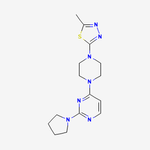 2-Methyl-5-[4-(2-pyrrolidin-1-ylpyrimidin-4-yl)piperazin-1-yl]-1,3,4-thiadiazole
