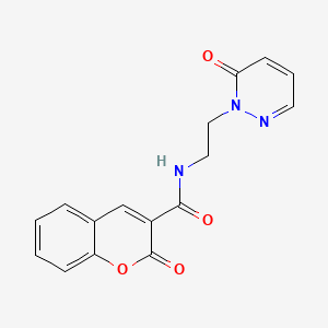 2-oxo-N-(2-(6-oxopyridazin-1(6H)-yl)ethyl)-2H-chromene-3-carboxamide
