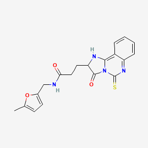 N-[(5-methyl-2-furyl)methyl]-3-(3-oxo-5-thioxo-2,3,5,6-tetrahydroimidazo[1,2-c]quinazolin-2-yl)propanamide