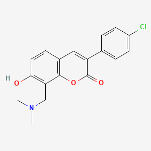 3-(4-chlorophenyl)-8-((dimethylamino)methyl)-7-hydroxy-2H-chromen-2-one