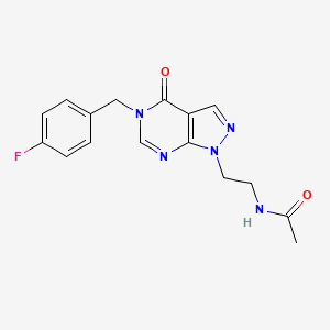 N-(2-(5-(4-fluorobenzyl)-4-oxo-4,5-dihydro-1H-pyrazolo[3,4-d]pyrimidin-1-yl)ethyl)acetamide