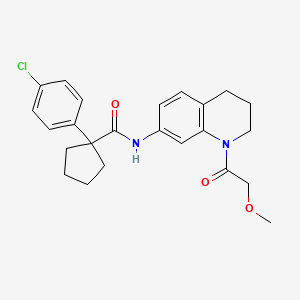 1-(4-chlorophenyl)-N-(1-(2-methoxyacetyl)-1,2,3,4-tetrahydroquinolin-7-yl)cyclopentanecarboxamide