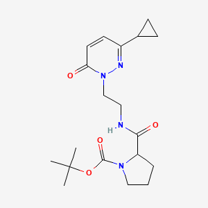 tert-butyl 2-((2-(3-cyclopropyl-6-oxopyridazin-1(6H)-yl)ethyl)carbamoyl)pyrrolidine-1-carboxylate