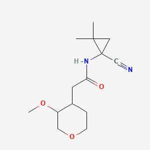 N-(1-Cyano-2,2-dimethylcyclopropyl)-2-(3-methoxyoxan-4-yl)acetamide