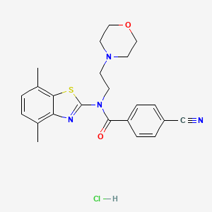 4-cyano-N-(4,7-dimethylbenzo[d]thiazol-2-yl)-N-(2-morpholinoethyl)benzamide hydrochloride