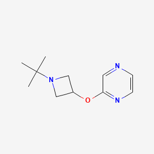 molecular formula C11H17N3O B2997783 2-[(1-Tert-butylazetidin-3-yl)oxy]pyrazine CAS No. 2197600-26-1