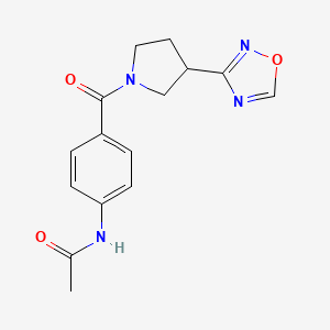 N-(4-(3-(1,2,4-oxadiazol-3-yl)pyrrolidine-1-carbonyl)phenyl)acetamide