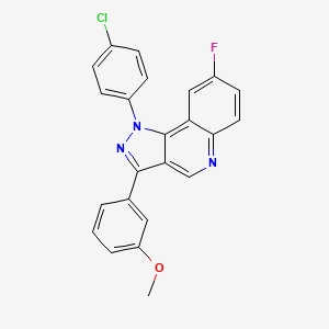 molecular formula C23H15ClFN3O B2997793 1-(4-chlorophenyl)-8-fluoro-3-(3-methoxyphenyl)-1H-pyrazolo[4,3-c]quinoline CAS No. 901268-69-7