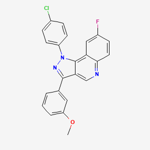 molecular formula C23H15ClFN3O B2997793 1-(4-氯苯基)-8-氟-3-(3-甲氧基苯基)-1H-吡唑并[4,3-c]喹啉 CAS No. 901268-69-7