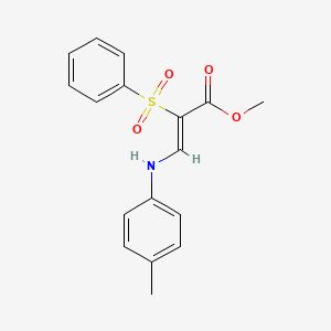 methyl (2Z)-3-[(4-methylphenyl)amino]-2-(phenylsulfonyl)acrylate