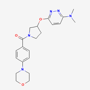 (3-((6-(Dimethylamino)pyridazin-3-yl)oxy)pyrrolidin-1-yl)(4-morpholinophenyl)methanone
