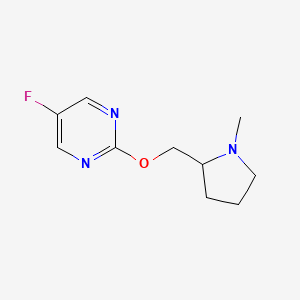 molecular formula C10H14FN3O B2997803 5-Fluoro-2-[(1-methylpyrrolidin-2-yl)methoxy]pyrimidine CAS No. 2199903-68-7
