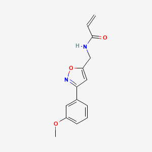 N-[[3-(3-Methoxyphenyl)-1,2-oxazol-5-yl]methyl]prop-2-enamide