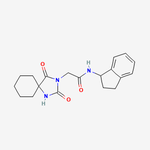 molecular formula C19H23N3O3 B2997818 N-(2,3-dihydro-1H-inden-1-yl)-2-(2,4-dioxo-1,3-diazaspiro[4.5]dec-3-yl)acetamide CAS No. 923157-35-1