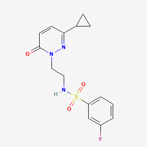 N-(2-(3-cyclopropyl-6-oxopyridazin-1(6H)-yl)ethyl)-3-fluorobenzenesulfonamide